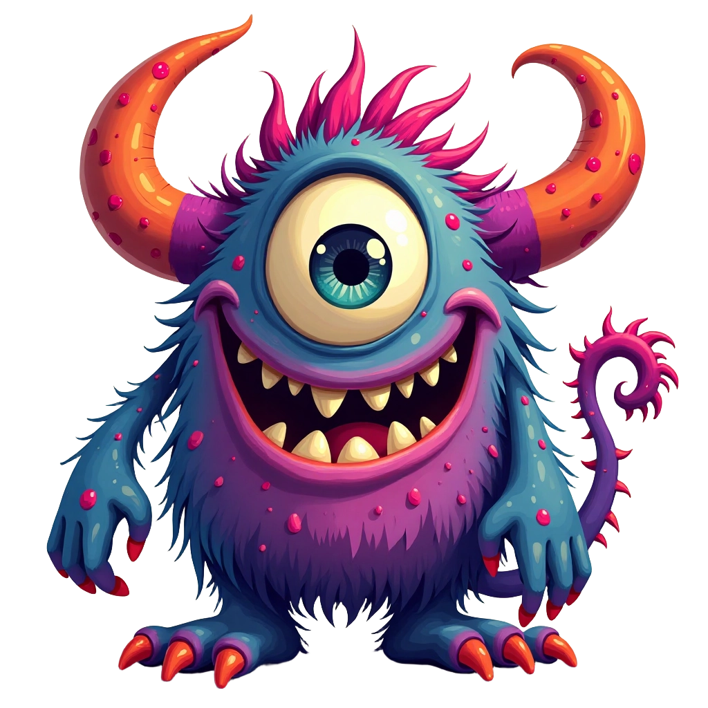 Colorful One-Eyed Monster